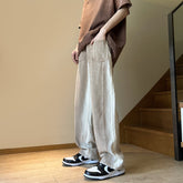 Men Jeans Retro Loose Wide-Leg Pants